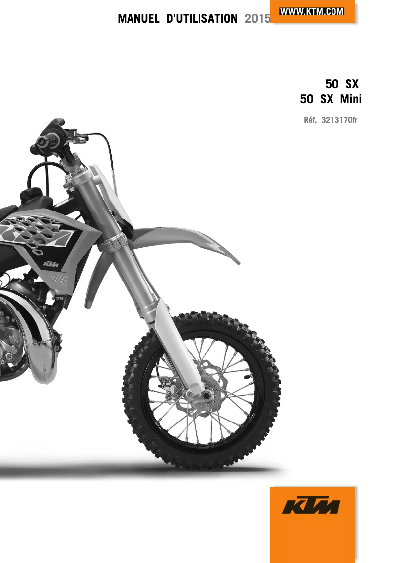 Página 1 del manual Manual de usuario KTM 50 SX Mini (2015)