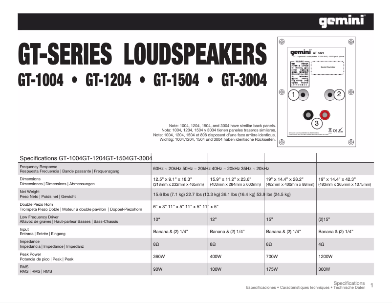 Image de la première page du manuel de l'appareil GT-1504
