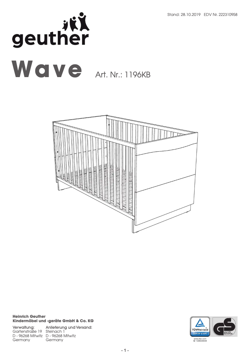 Página 1 del manual Manual de usuario Geuther Wave 1196KB