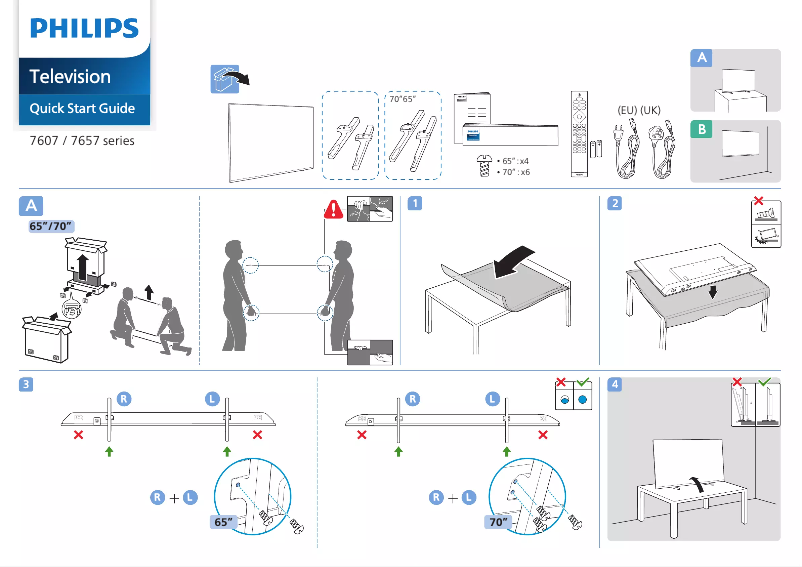 First page image of the manual for 65PUS7607