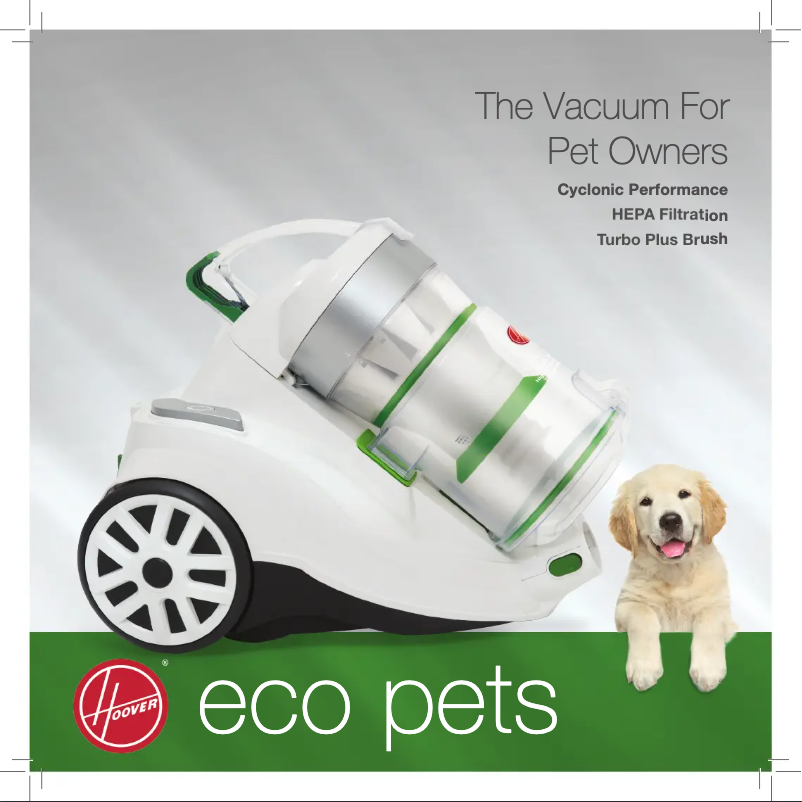 Page n°1 - Manuel utilisateur Hoover Eco Pets Turbo