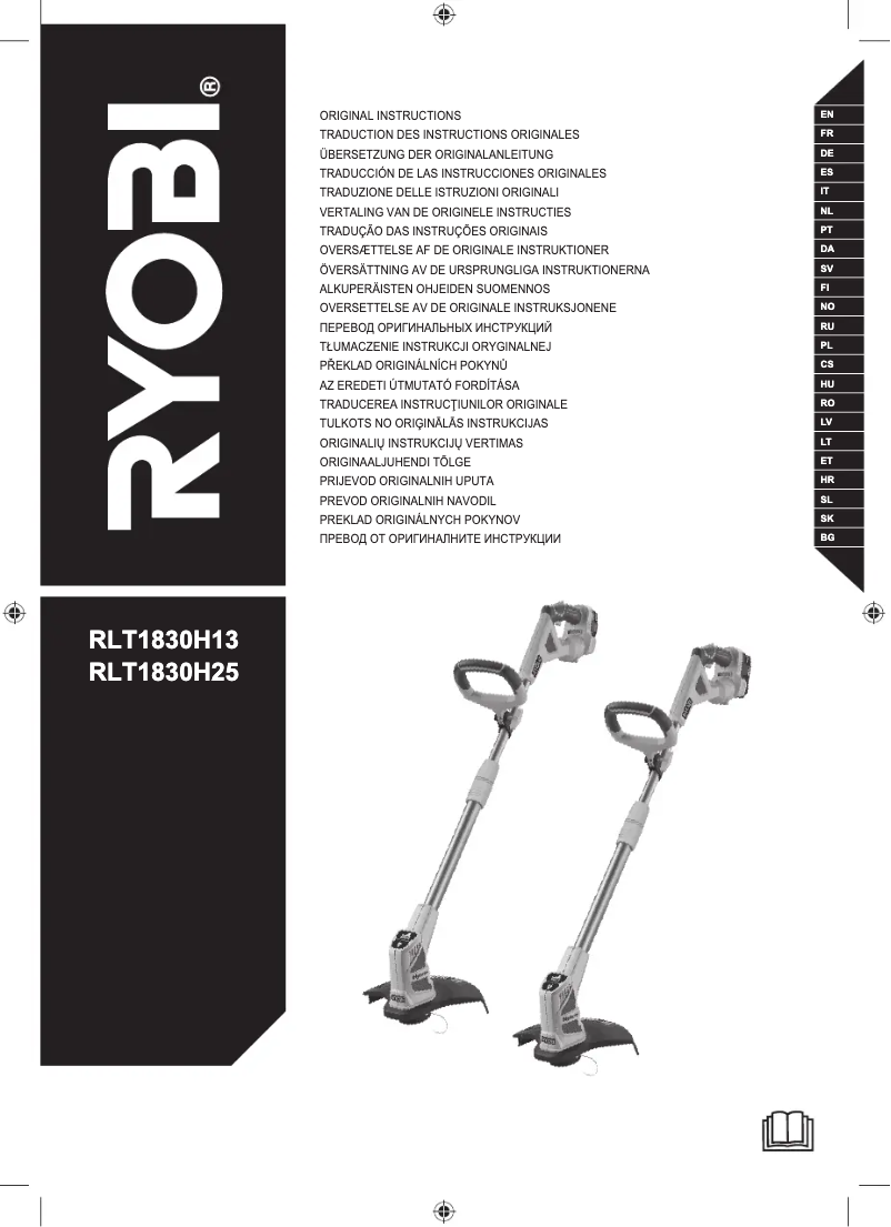 Página 1 del manual Manual de usuario RYOBI RLT1830H25