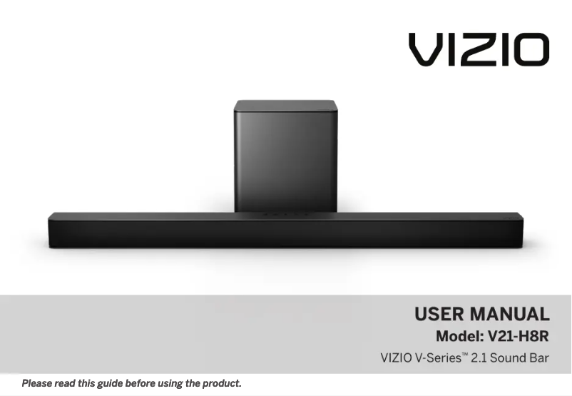 Page n°1 - Manuel utilisateur VIZIO V21-H8R