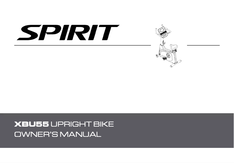 Page n°1 - Manuel utilisateur Spirit Fitness XIC600