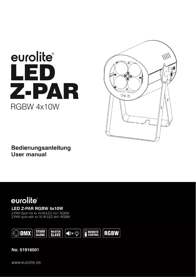 Página 1 del manual Manual de usuario Eurolite LED Z-PAR