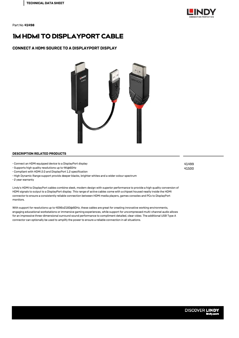 Page n°1 - Manuel utilisateur Lindy 41498
