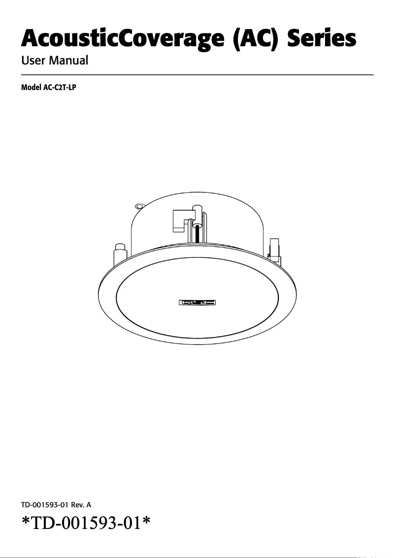 Página 1 del manual Manual de usuario QSC AcousticCoverage AC-C2T-LP
