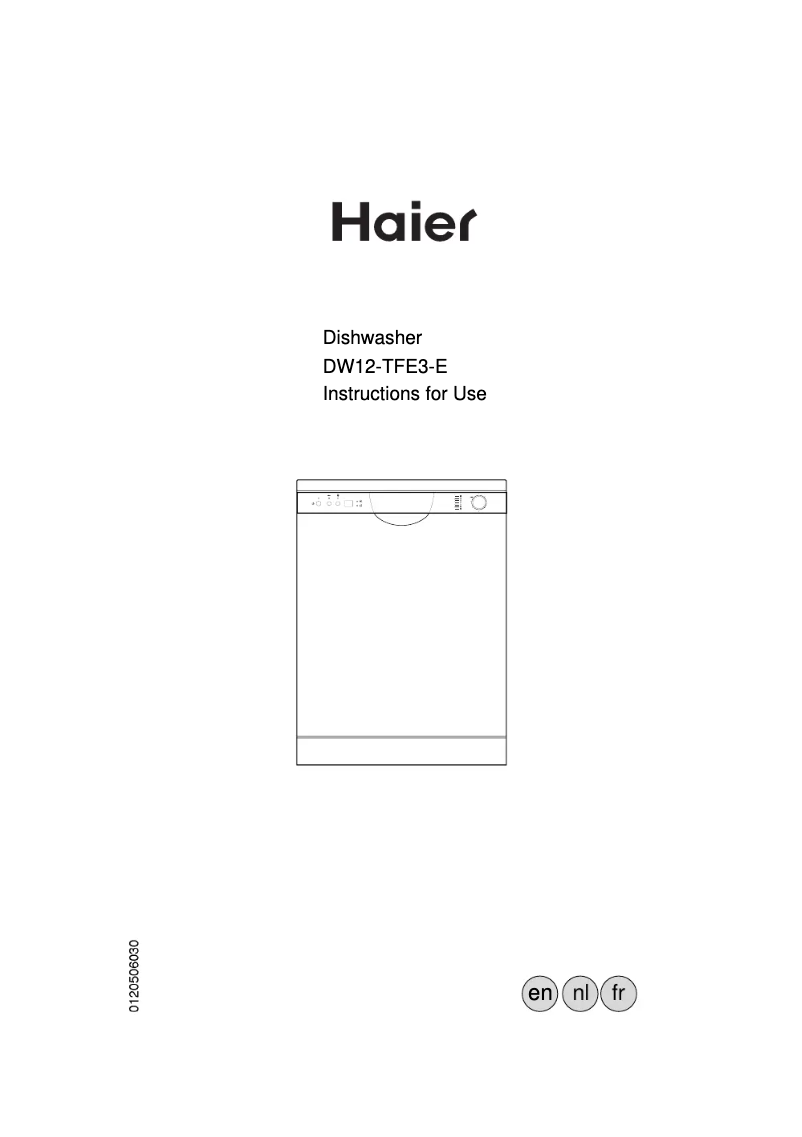 Image de la première page du manuel de l'appareil DW12-TFE3-E