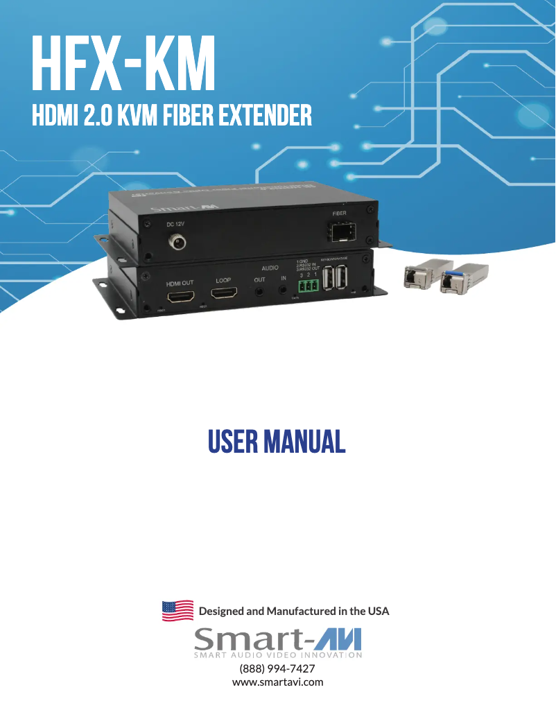 Page n°1 - Manuel utilisateur Smart-AVI HFX-KM