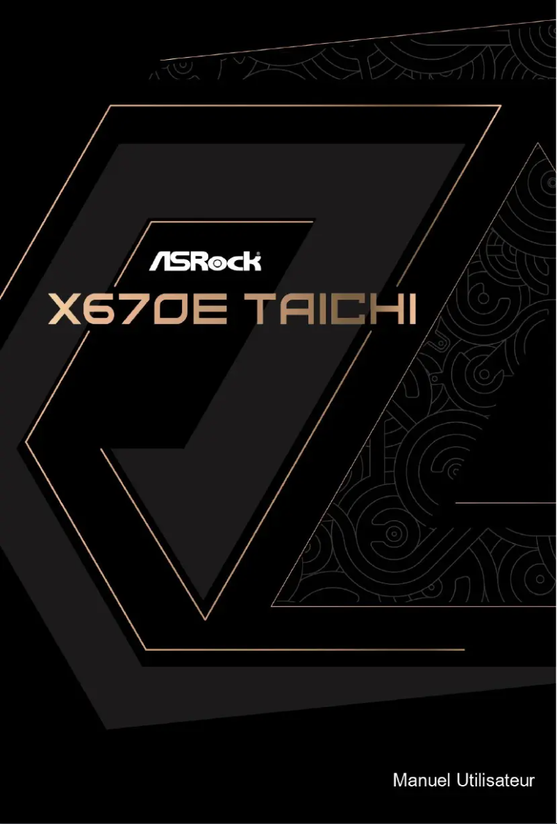 Page 1 de la notice Manuel utilisateur Asrock X670E Taichi