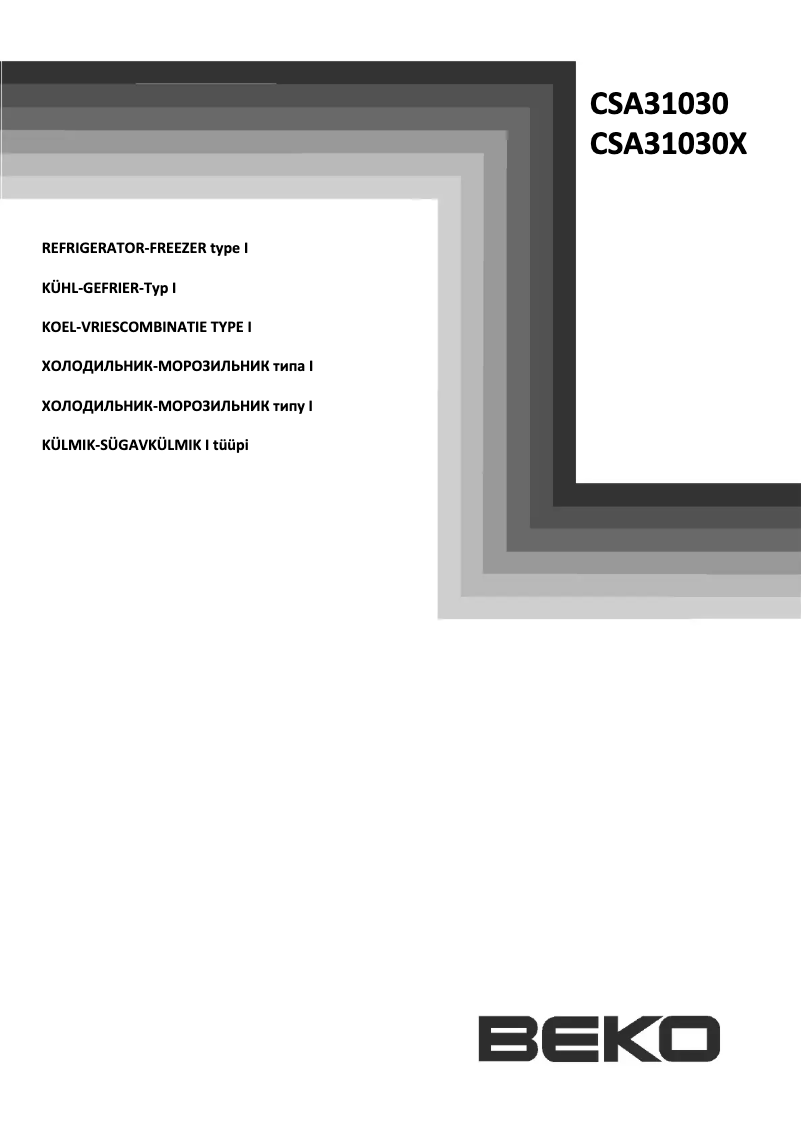 Page 1 de la notice Manuel utilisateur Beko CSA 31030