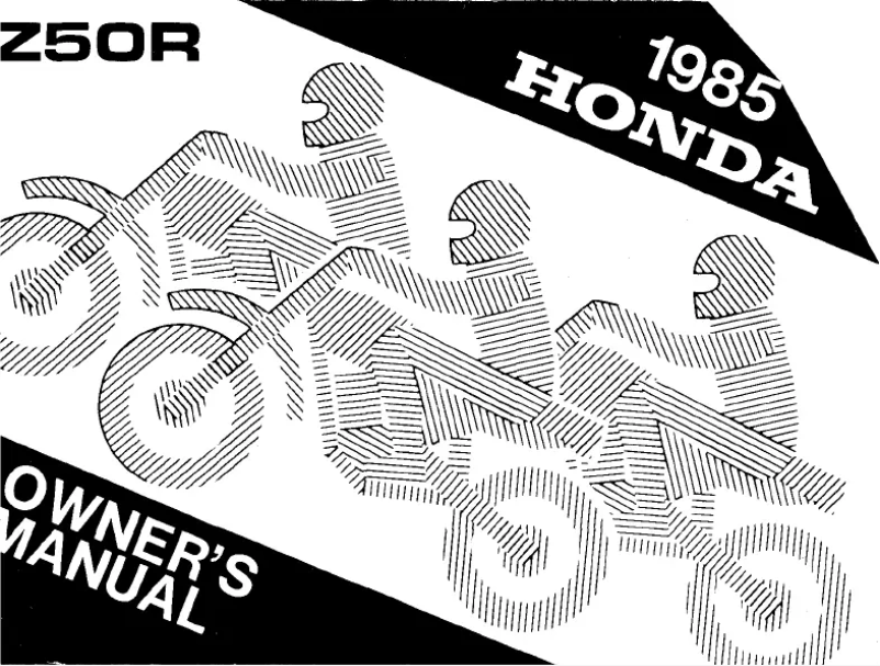 Page 1 de la notice Manuel utilisateur Honda Z50R (1985)