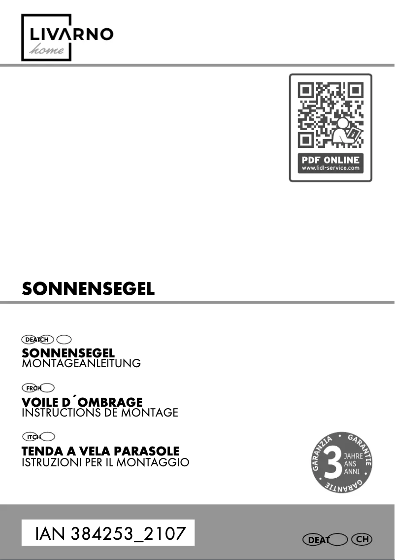 First page image of the manual for IAN 384253