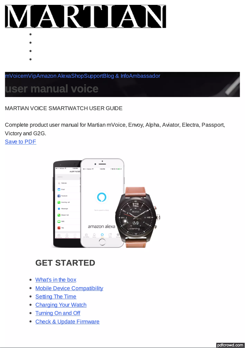 Image de la première page du manuel de l'appareil mVoice PTL 01