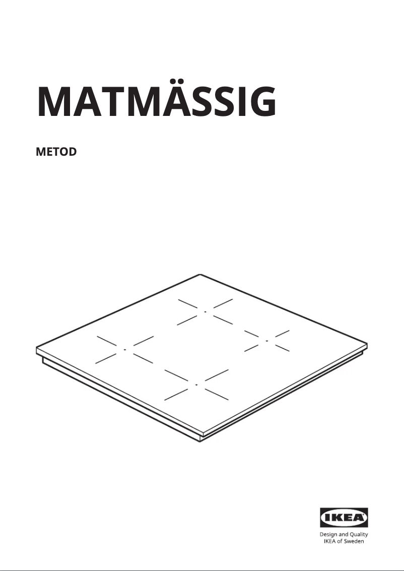 Page 1 de la notice Manuel utilisateur Ikea MATMÄSSIG 104.672.67