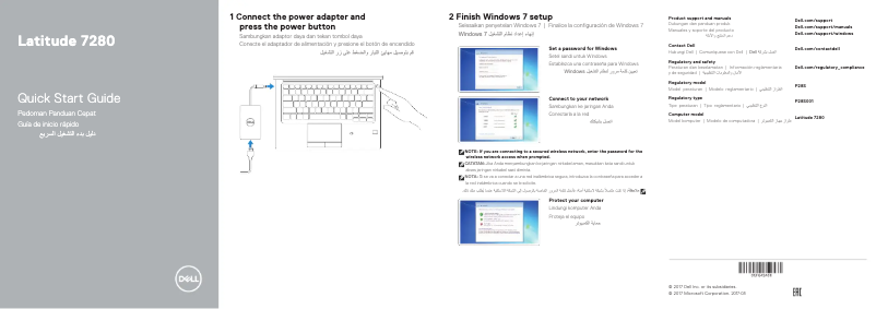 Image de la première page du manuel de l'appareil Latitude 7280