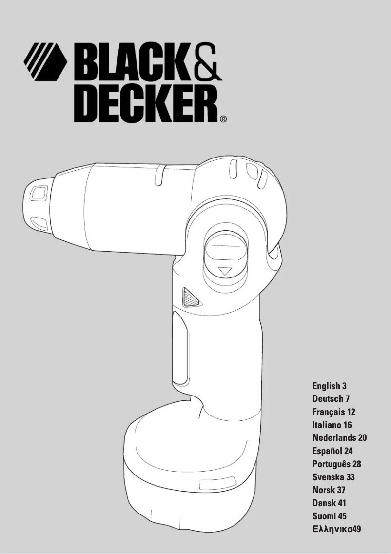 Page 1 de la notice Manuel utilisateur Black & Decker HP9096