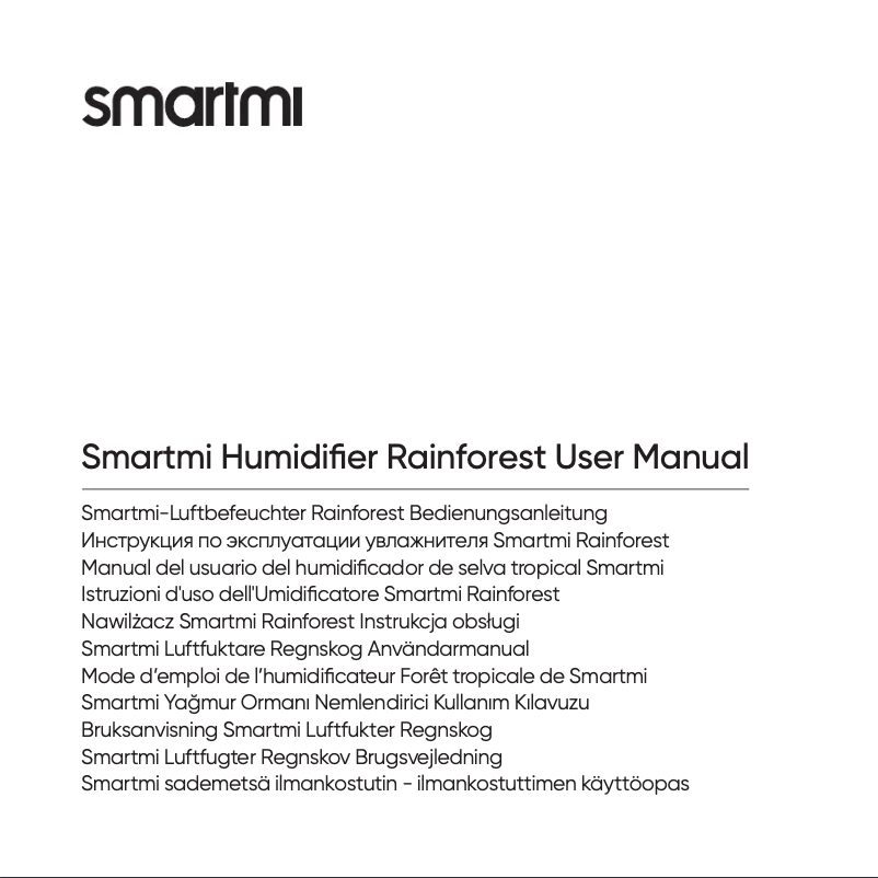 Page n°1 - Manuel utilisateur Smartmi Rainforest