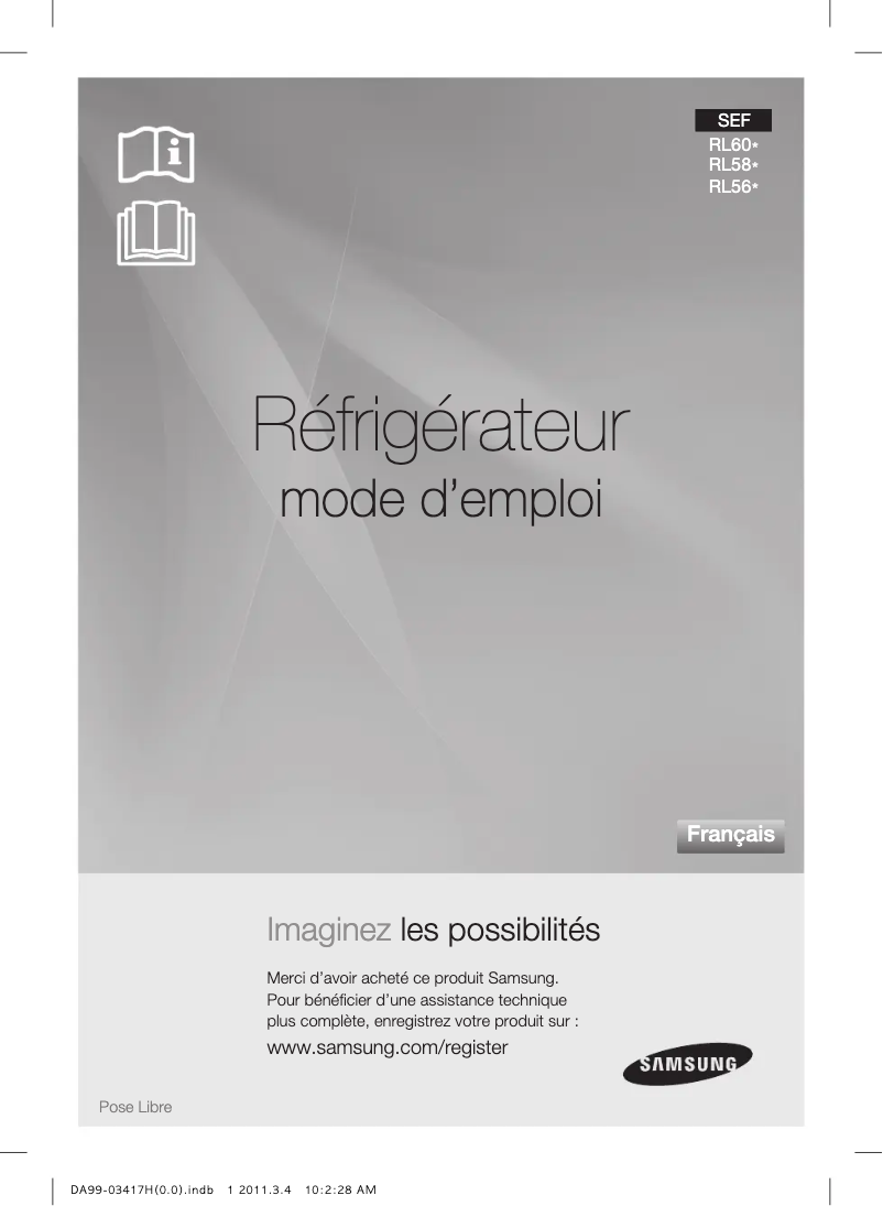 Page n°1 - Manuel utilisateur Samsung RL58