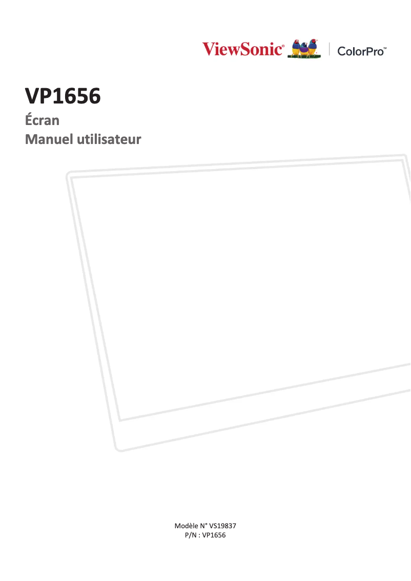 Page n°1 - Manuel utilisateur Viewsonic VP1656