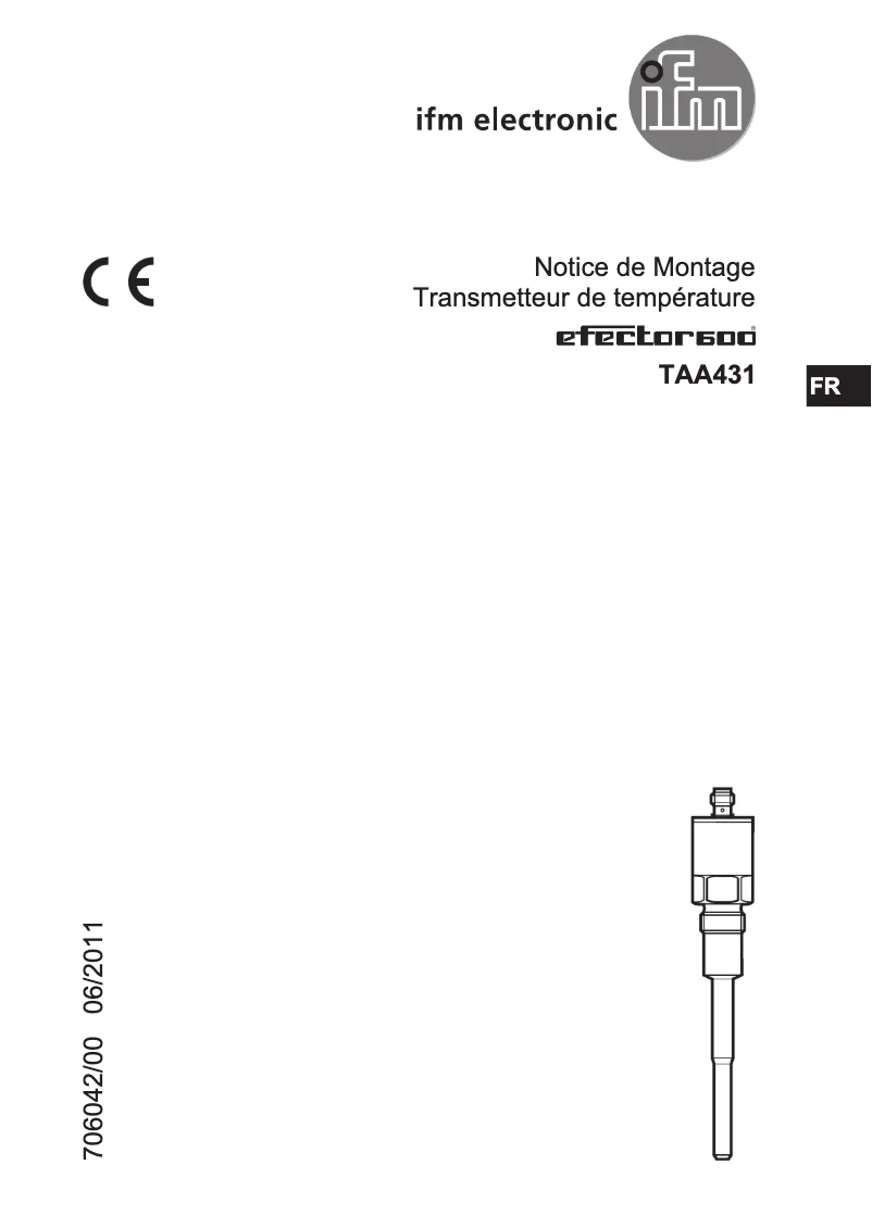 Page n°1 - Manuel utilisateur IFM TAA431