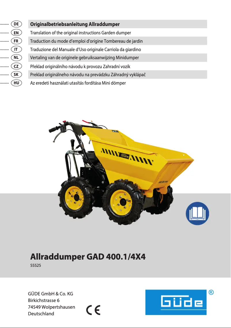 Image de la première page du manuel de l'appareil GAD 400.1/4x4