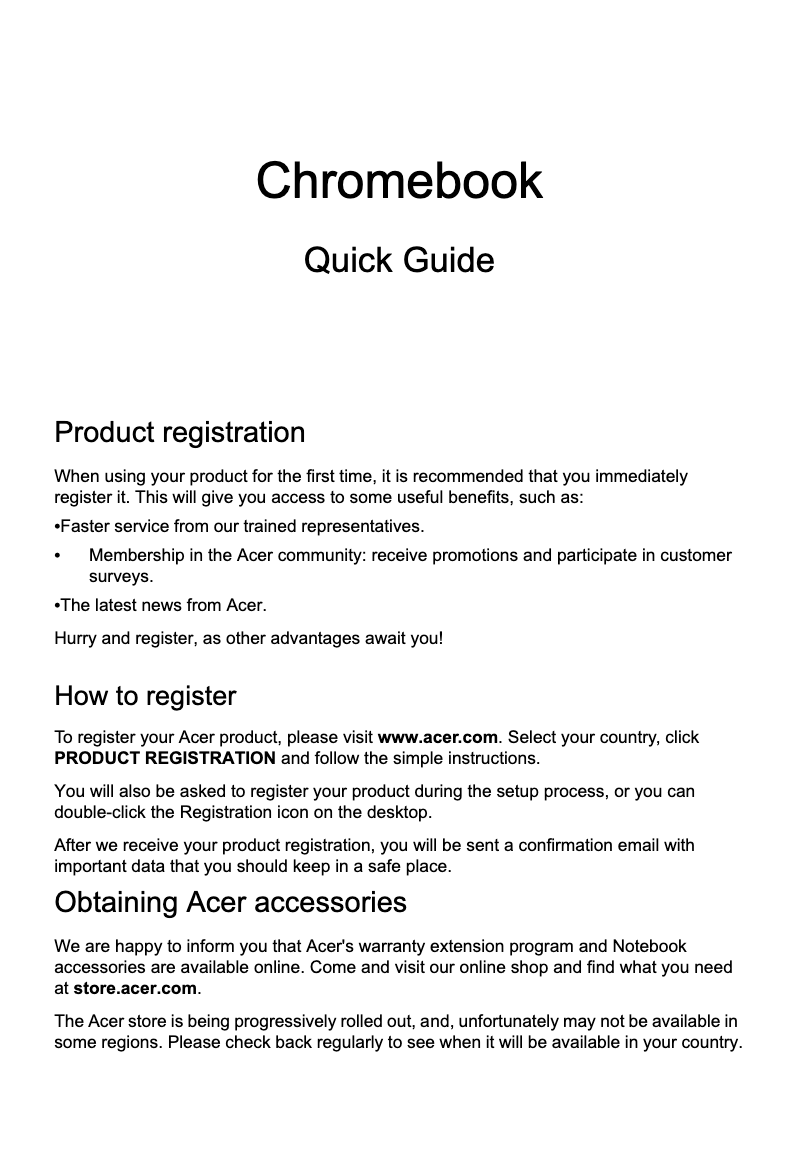 Image de la première page du manuel de l'appareil Chromebook C710