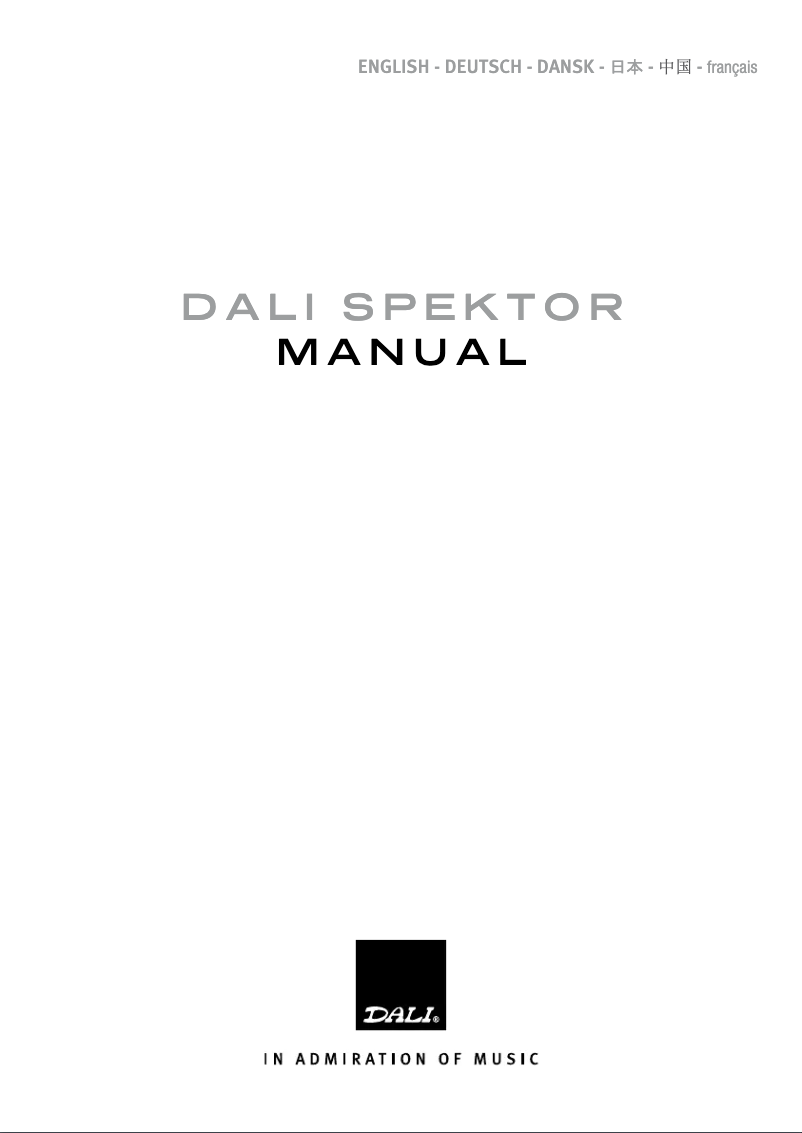 Page n°1 - Manuel utilisateur Dali Spektor