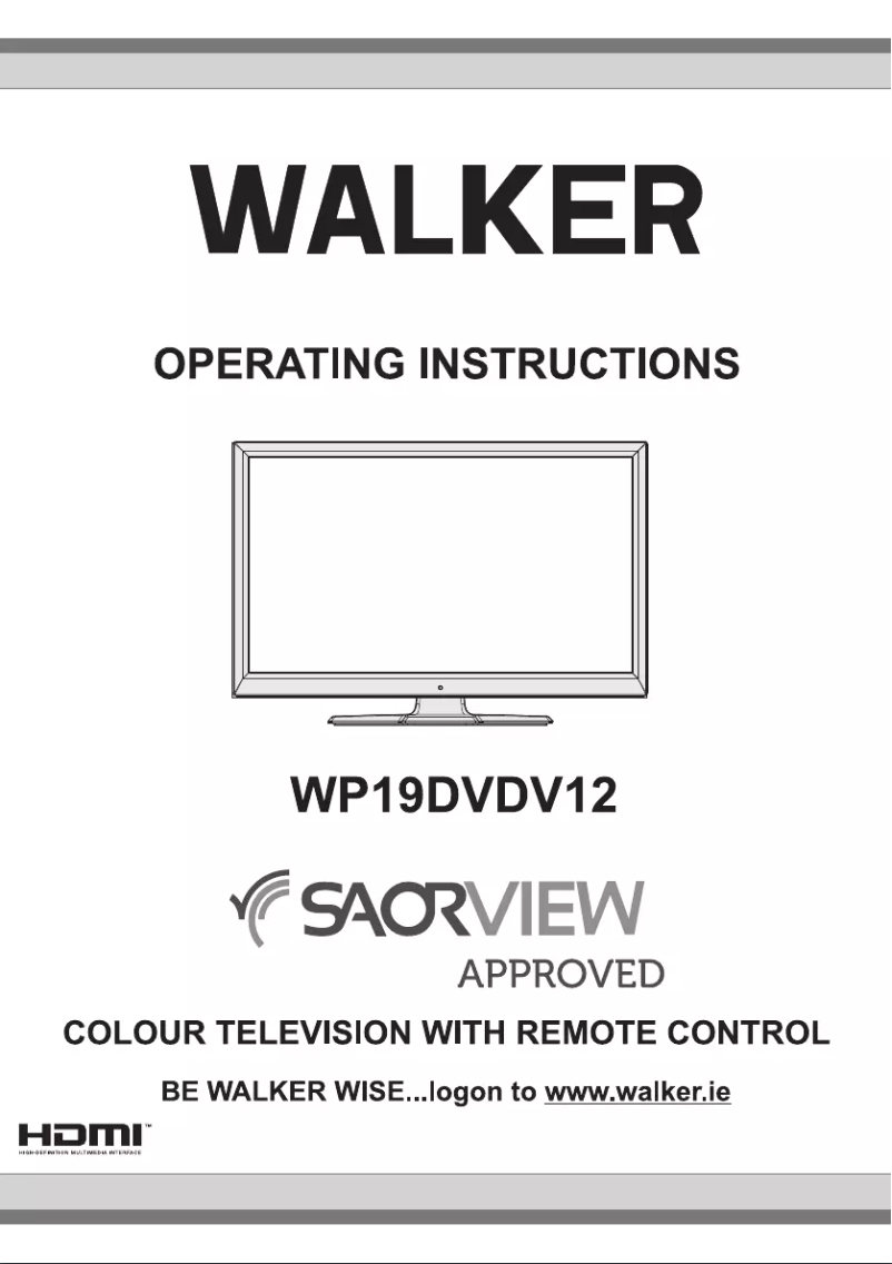 Page n°1 - Manuel utilisateur Walker WP19DVDV12