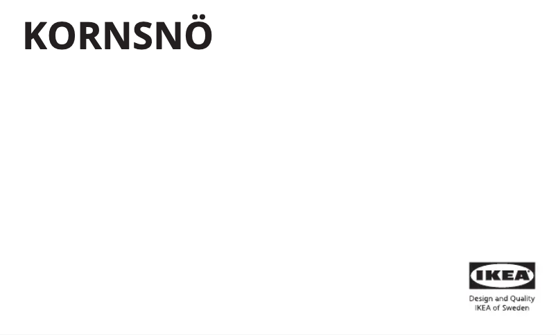 Page 1 de la notice Manuel utilisateur Ikea KORNSNÖ 005.372.61