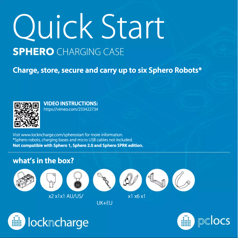 Page 1 de la notice Manuel utilisateur Lockncharge Sphero