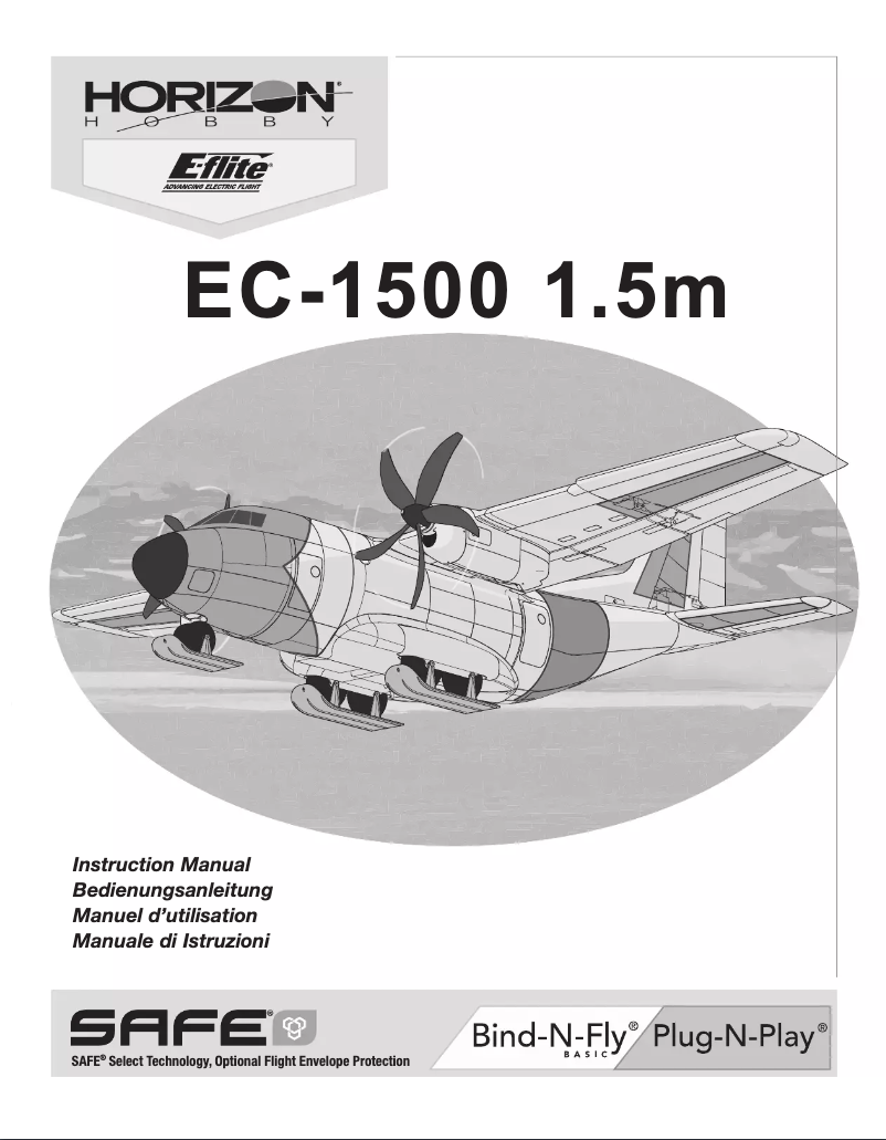 Page 1 de la notice Manuel utilisateur E-flite EC-1500 Twin