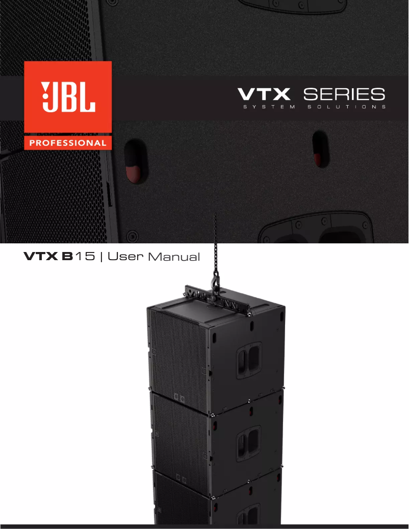Page n°1 - Manuel utilisateur JBL VTX B15G