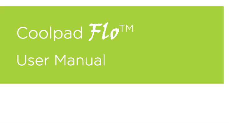 Page n°1 - Manuel utilisateur Coolpad Flo