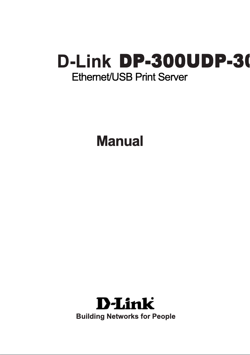 Image de la première page du manuel de l'appareil DP-300U