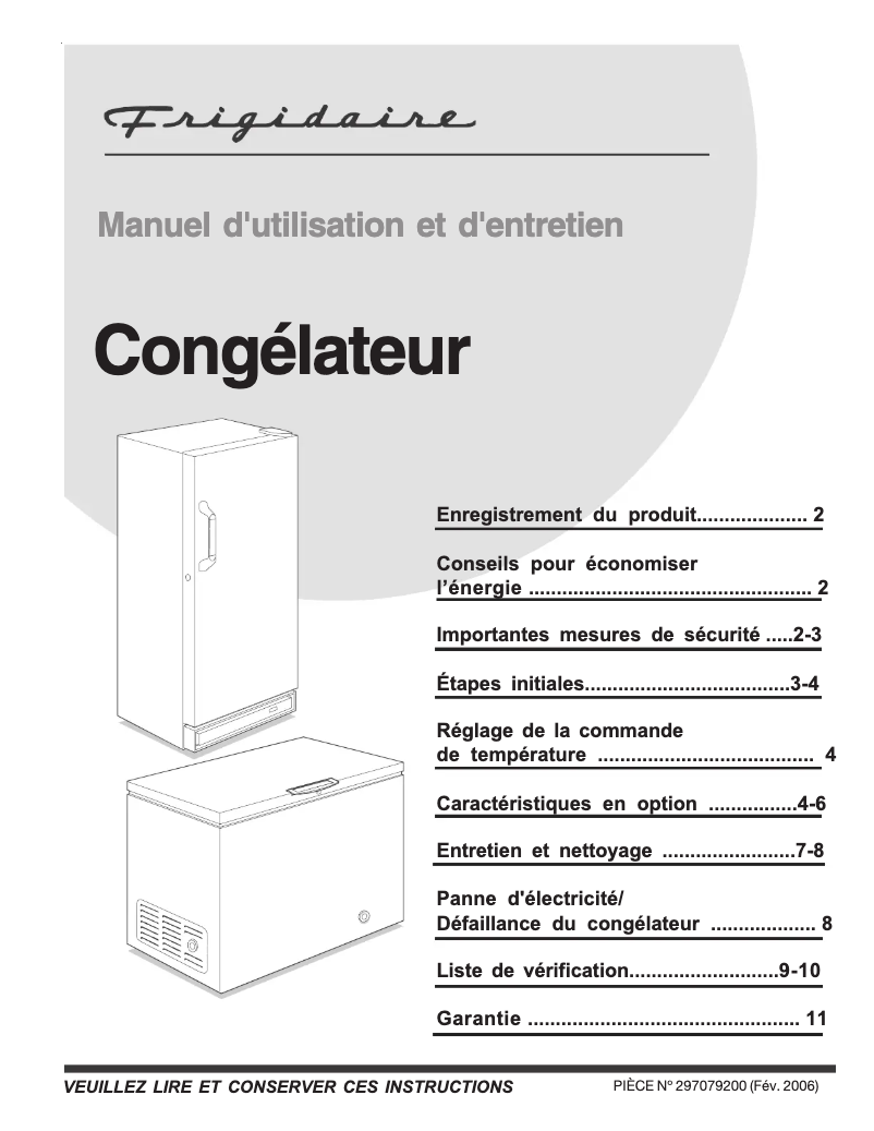 Page n°1 - Manuel utilisateur Frigidaire FFCH13M2MW
