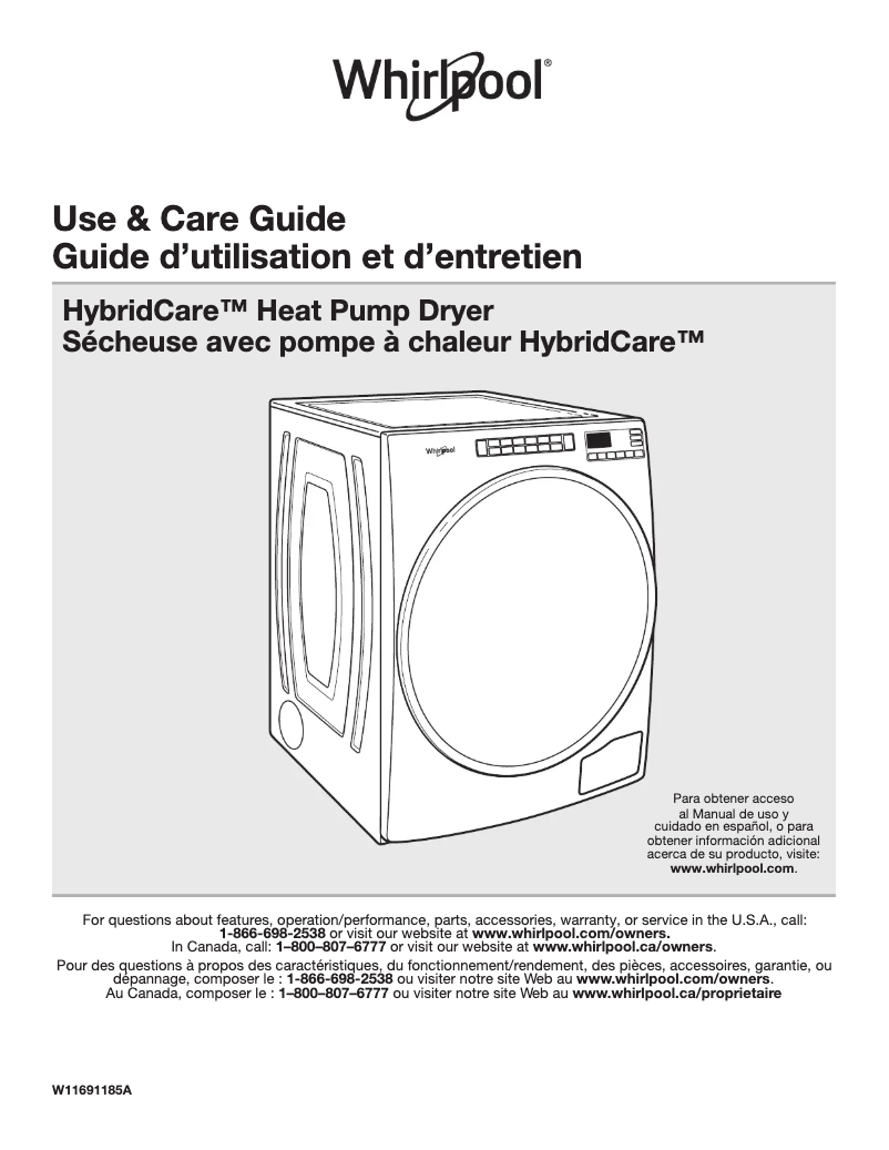 Page n°1 - Fiche technique Whirlpool WHD560CHW