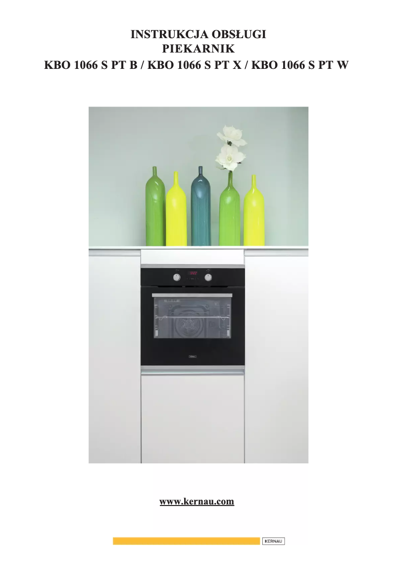Page 1 de la notice Manuel utilisateur Kernau KBO 1066 S PT X
