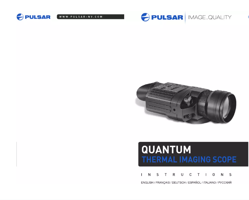 Page n°1 - Manuel utilisateur Pulsar Quantum LS 19