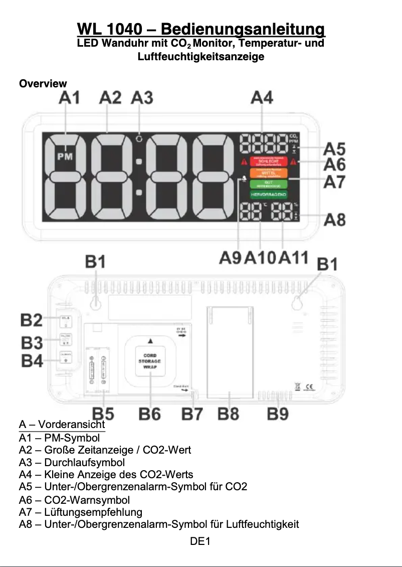 Página 1 del manual Manual de usuario Techno Line WL 1040