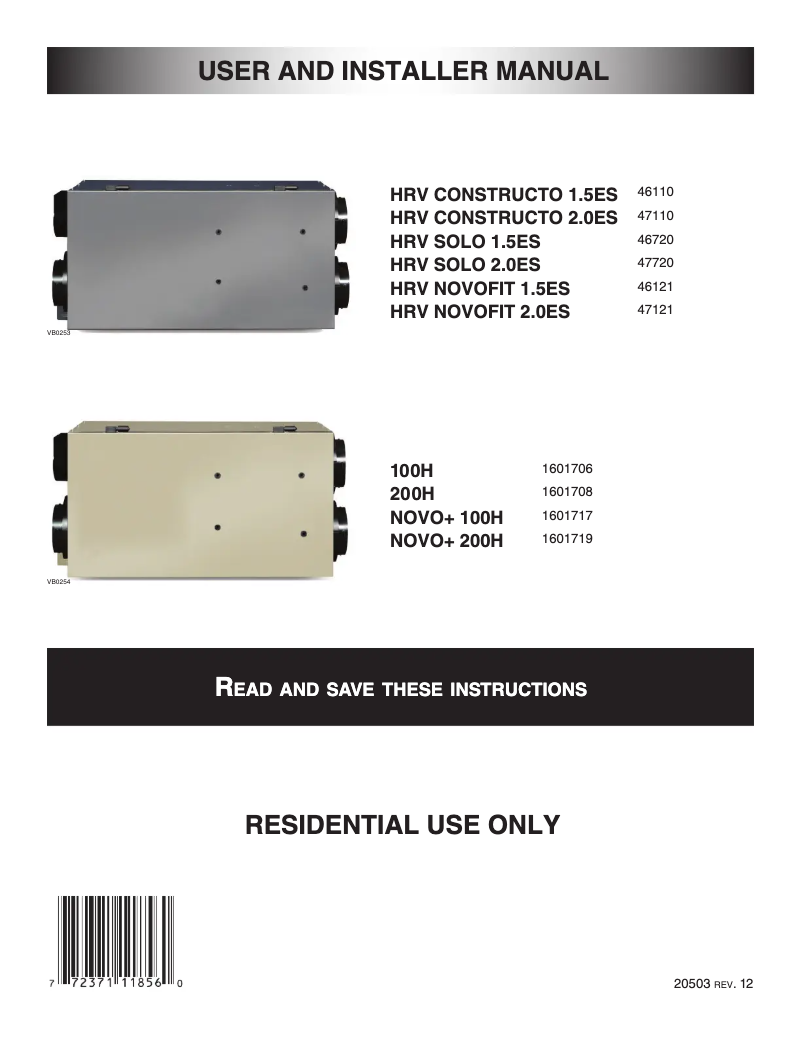 Page 1 de la notice Guide d'installation vänEE 1601708