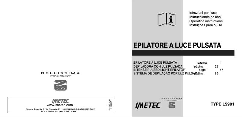 Page n°1 - Manuel utilisateur Imetec L5901
