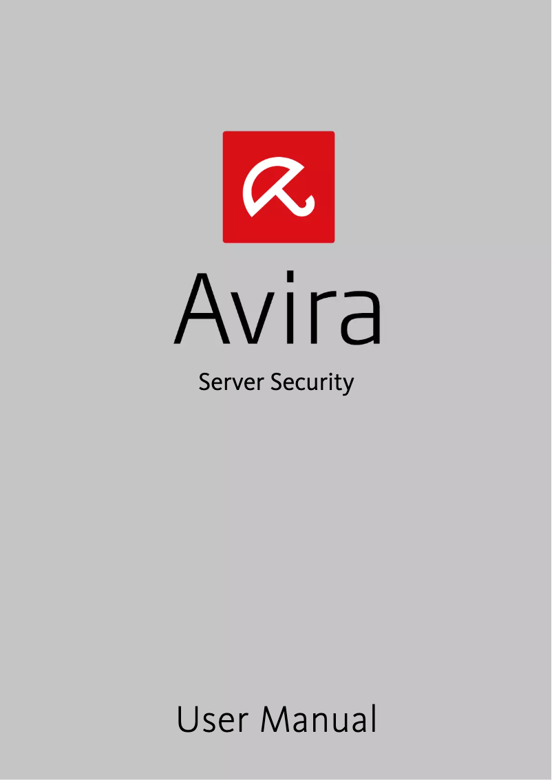Page n°1 - Manuel utilisateur Avira Server Security