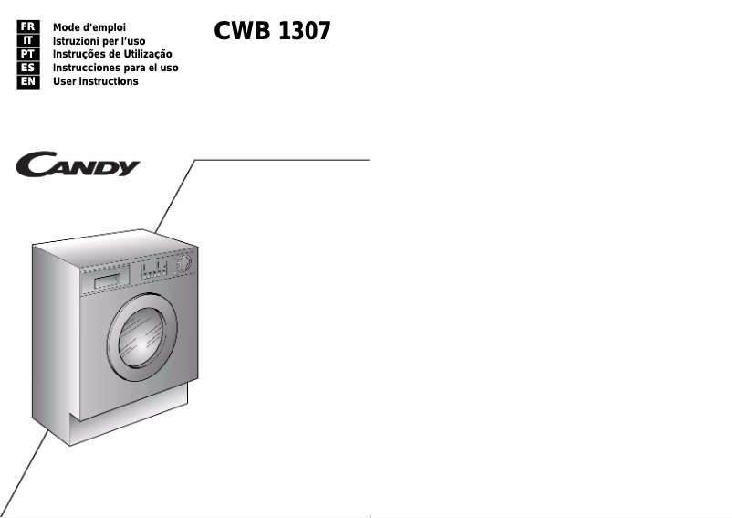 Page n°1 - Manuel utilisateur Candy CWB 1307