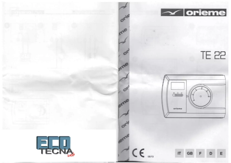 Page 1 de la notice Manuel utilisateur Orieme TE22