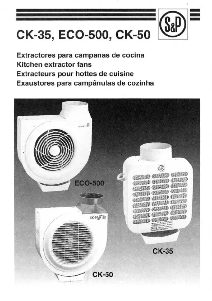 Page n°1 - Manuel utilisateur Soler & Palau ECO-500