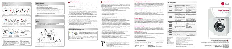 Page n°1 - Manuel utilisateur LG F1403YD6