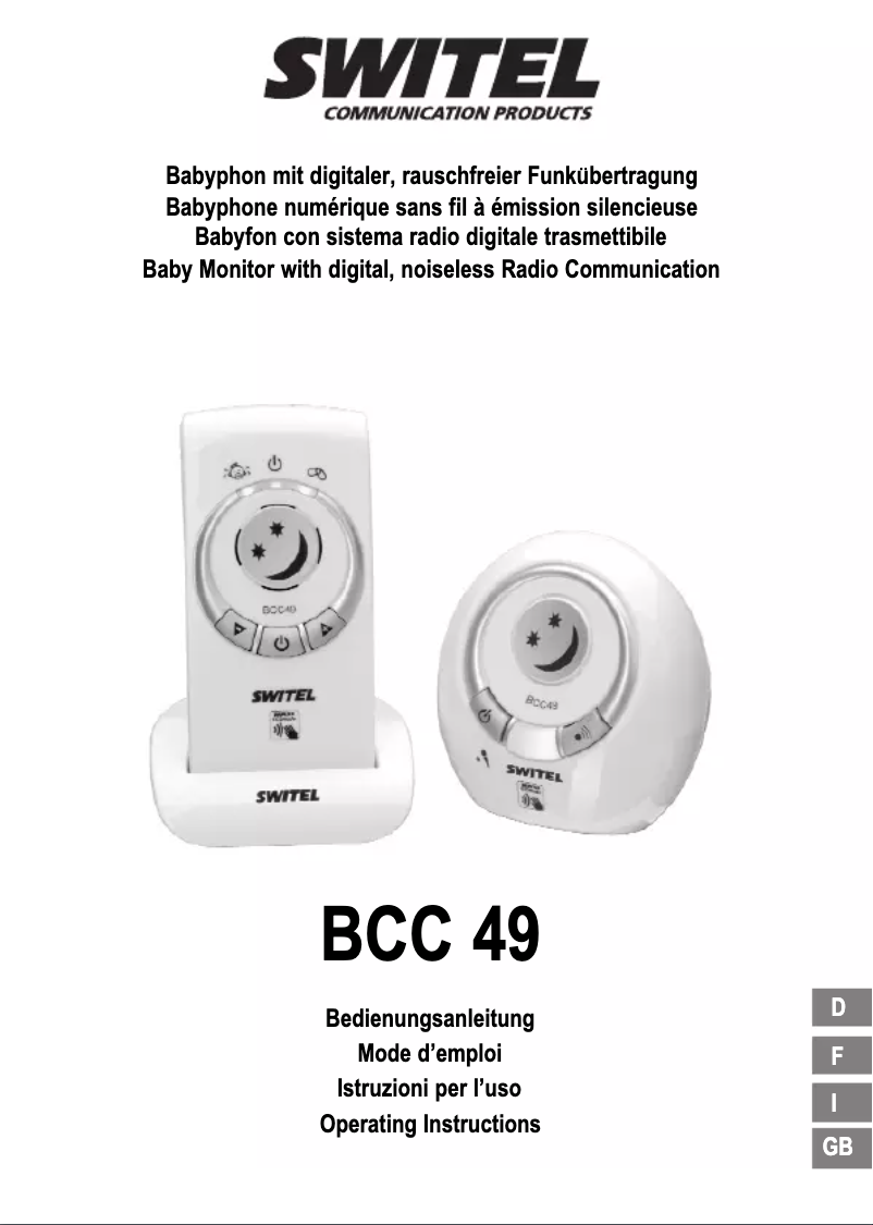 Page n°1 - Manuel utilisateur Switel BCC49