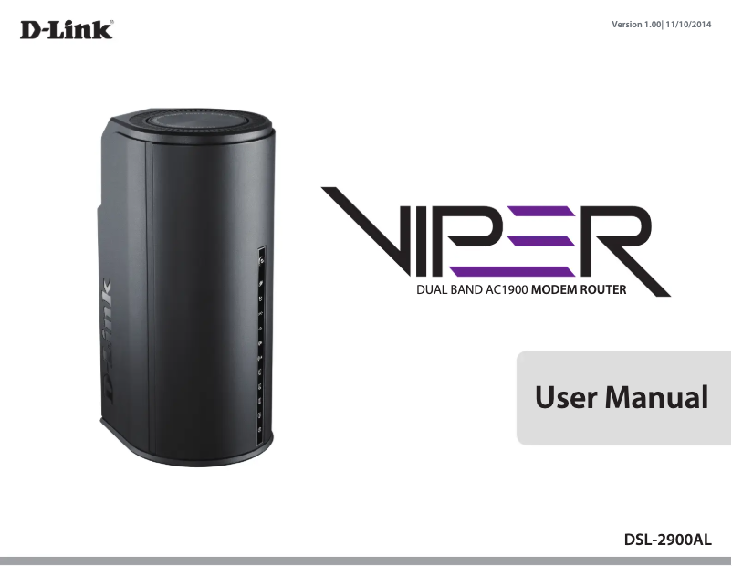 Image de la première page du manuel de l'appareil DSL-2900AL