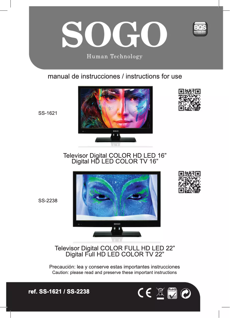 Imagen de la primera página del manual del dispositivo SS-1621